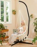 Sturdy C-Stand for Indoor/Outdoor Hammock Swing