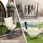 3-in-1 Outdoor Hammock Swing Chair with Stand