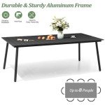 VredHom 82.7" Rectangular Outdoor Dining Table