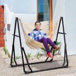 3-in-1 Outdoor Hammock Swing Chair with Stand