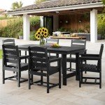 TenKa 7-Piece Outdoor Dining Furniture Set for 6