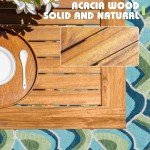 Flamaker 5-Piece Acacia Wood Patio Dining Set