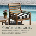 Black & Ivory Honeycomb Dining Patio Cushion Set