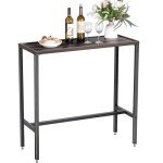 Rectangular 37.6'' Outdoor Pub Height Bar Table