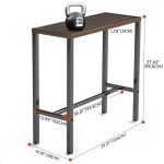 Rectangular 37.6'' Outdoor Pub Height Bar Table