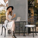 NUU GARDEN 3-Piece Cast Aluminum Bistro Set