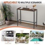 Rectangular 37.6'' Outdoor Pub Height Bar Table