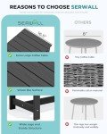 Black Rectangle Outdoor Coffee Table by SERWALL