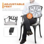 NUU GARDEN 3-Piece Cast Aluminum Bistro Set