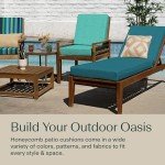 Honeycomb Stripe Highback Poolside Chair Cushion