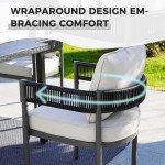 5-Piece Expandable Outdoor Dining Set for 4-6