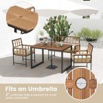 Acacia Wood 4-Piece Patio Dining Set
