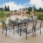 MIXPATIO 6-Piece Patio Dining Table and Chairs Set