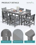7-Piece Outdoor Dining Set with Umbrella Hole