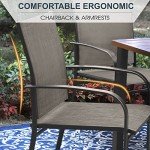 MIXPATIO 6-Piece Patio Dining Table and Chairs Set