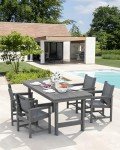7-Piece Outdoor Dining Set with Umbrella Hole