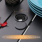 MIXPATIO 6-Piece Patio Dining Table and Chairs Set