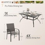 MIXPATIO 6-Piece Patio Dining Table and Chairs Set