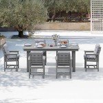 6-Person Outdoor Dining Set with Cushions