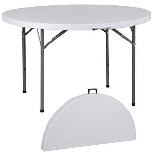 4-Foot Round Folding Card Table for Events