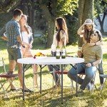 4-Foot Round Folding Card Table for Events