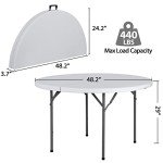 4-Foot Round Folding Card Table for Events
