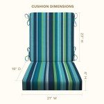 Honeycomb Stripe Highback Poolside Chair Cushion