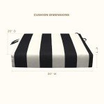 Black & Ivory Honeycomb Dining Patio Cushion Set