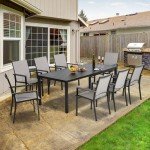 9-Piece Outdoor Dining Set for 8 People