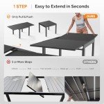 Expandable Aluminum Patio Dining Table for 4-8