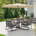 YITAHOME Outdoor Wicker Dining Chairs Set of 4