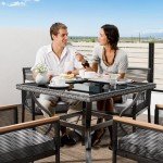 YITAHOME Outdoor Wicker Dining Chairs Set of 4