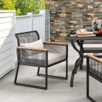 YITAHOME Outdoor Wicker Dining Chairs Set of 4