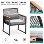 YITAHOME Outdoor Wicker Dining Chairs Set of 4