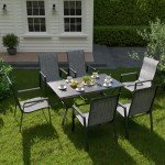 Set of 6 Outdoor Stackable Patio Chairs