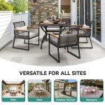 YITAHOME Outdoor Wicker Dining Chairs Set of 4