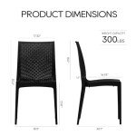 4-Piece Stackable Outdoor Dining Chair Set