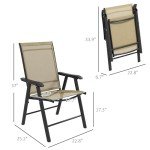 4-Pack Stackable Outdoor Folding Patio Chairs
