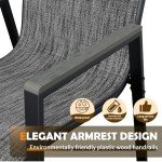 Set of 6 Outdoor Stackable Patio Chairs