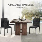 4-Piece Stackable Outdoor Dining Chair Set