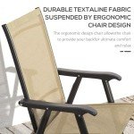 4-Pack Stackable Outdoor Folding Patio Chairs