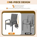 Set of 6 Outdoor Stackable Patio Chairs