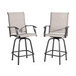 Vongrasig 2 Piece Outdoor Swivel Bar Chairs