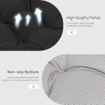 Memory Foam Chair Cushions Set of 4 - Black