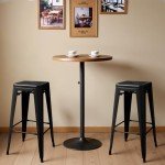 Furmax 30" Stackable Metal Bar Stools - Set of 4