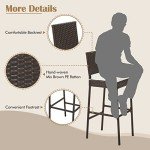 Outdoor Wicker Bar Stools Set of 2