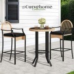 YITAHOME 3-Piece Wicker Bar Height Patio Set