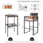 Sundale 3-Piece Wicker Patio Bar Set for 2