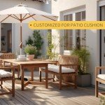 Custom Non-Slip Bench Cushions for Patio & Indoor