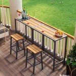 ODK 39-Inch Outdoor Bar Table - Weather Resistant